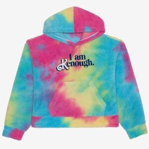 Barbie Movie I Am Kenough Fleece Ken Ryan Gosling Tie Dye Pullover Hoodie